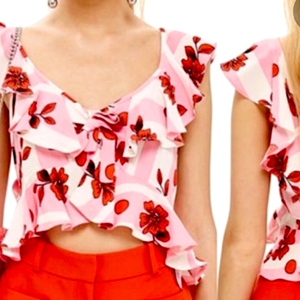 SALE ☀️ NWT Topshop Floral Brigette Crop Top